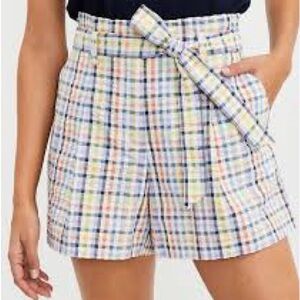 Loft Gingham Women's Shorts with Belt